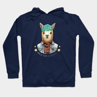 Watercolor Wild the alpaca Hoodie